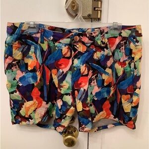 St33le Stretch Knit Jeans Rainbow Shorts Limited Edition 6” Inseam Sz. 34​​​​​​